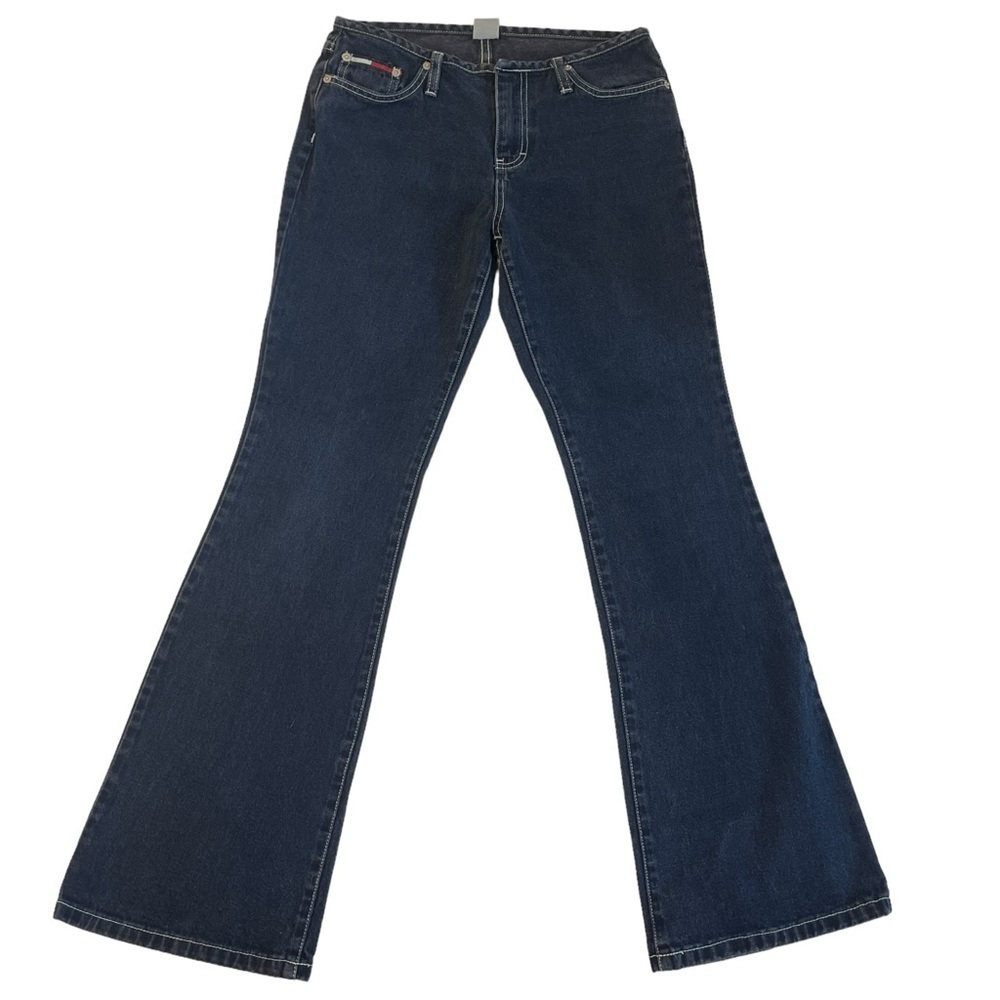 Tommy Hilfiger Dark Wash‎ Luy Luy Flare Y2K Style Jeans Size 7